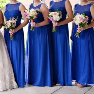 Elegant Blue Sleeveless Dress
